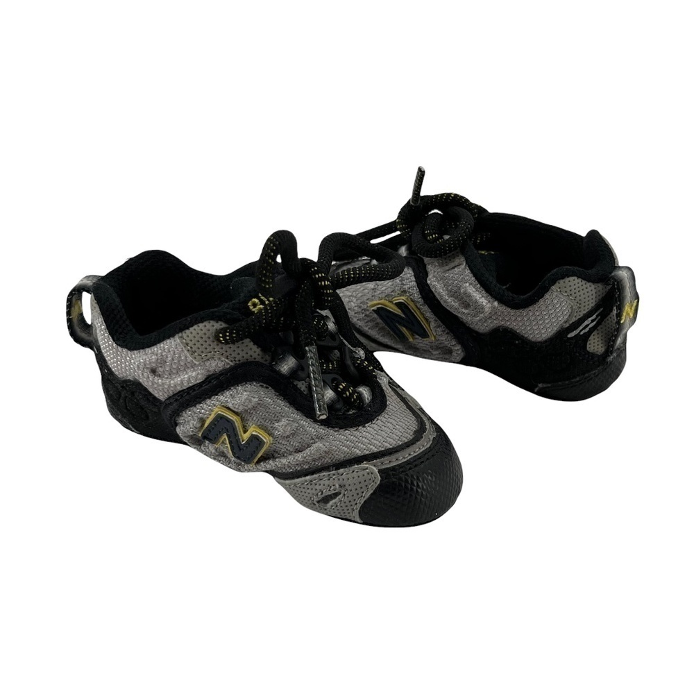 New Balance Gray Black 804 All Terrain Crib Shoe Sneakers Size 3 Baby